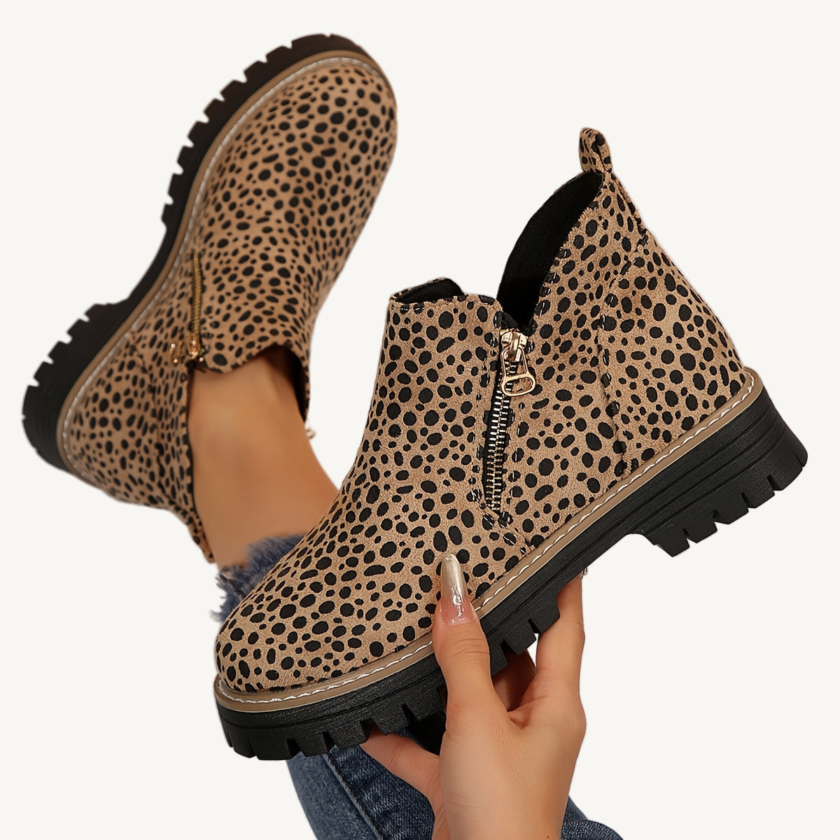 Botas de agua elegantes y cómodas con cremallera