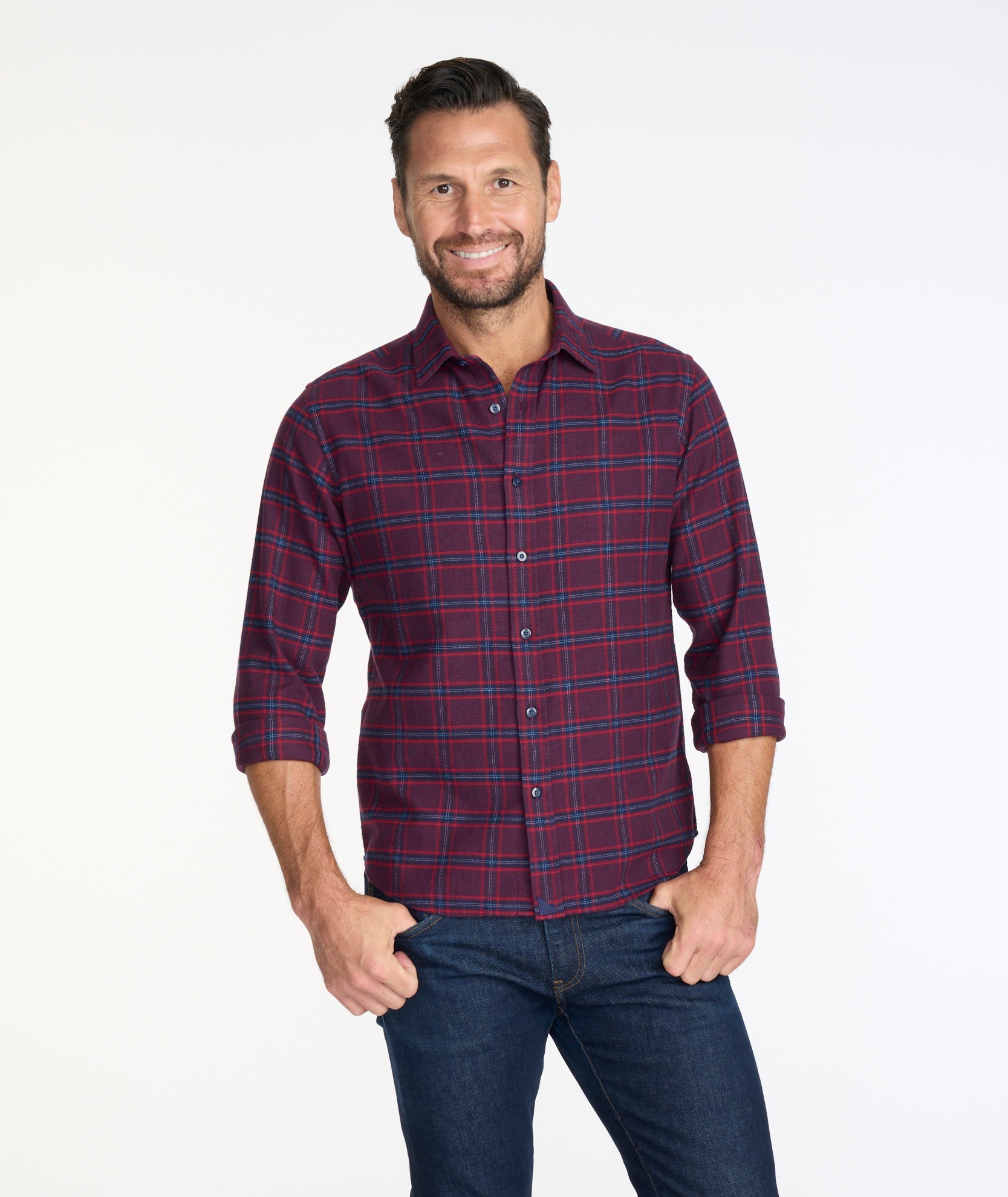 Camisa de manga larga roja