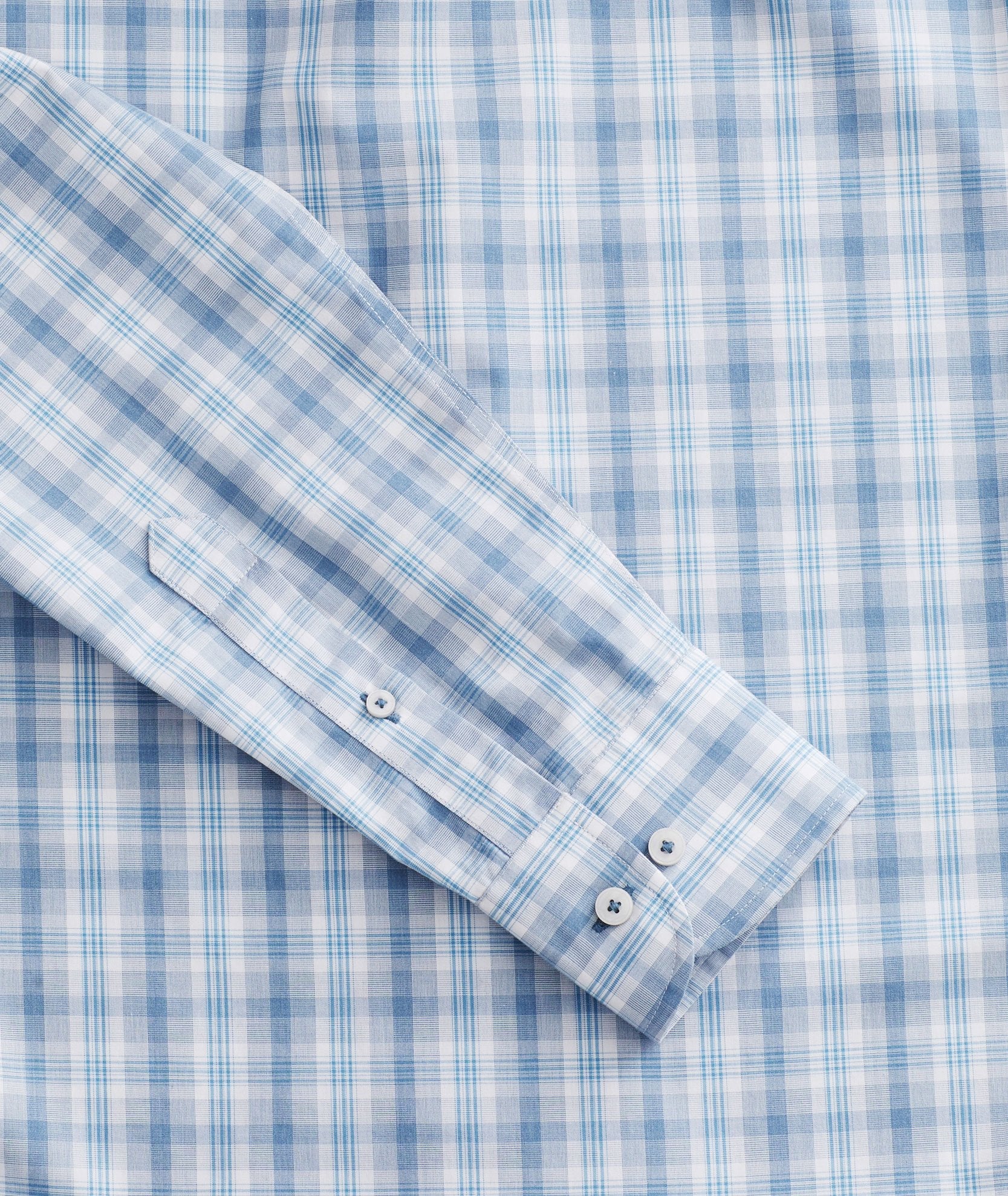 Camisa de manga larga azul medio